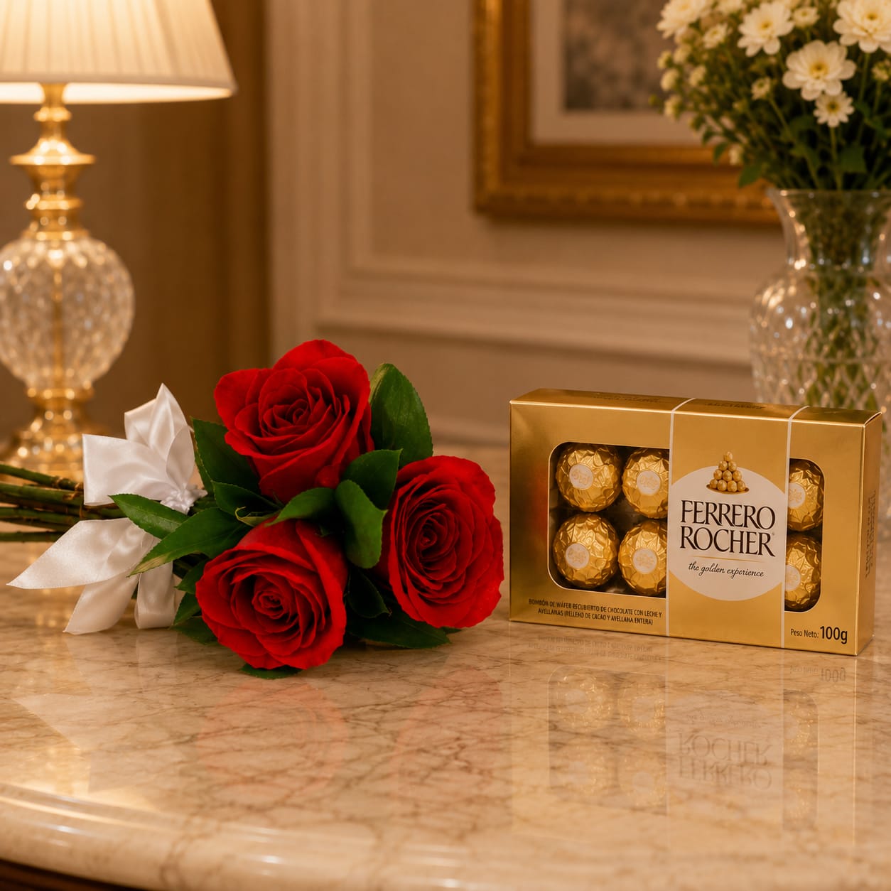 Tr�s Rosas Vermelhas e Chocolate