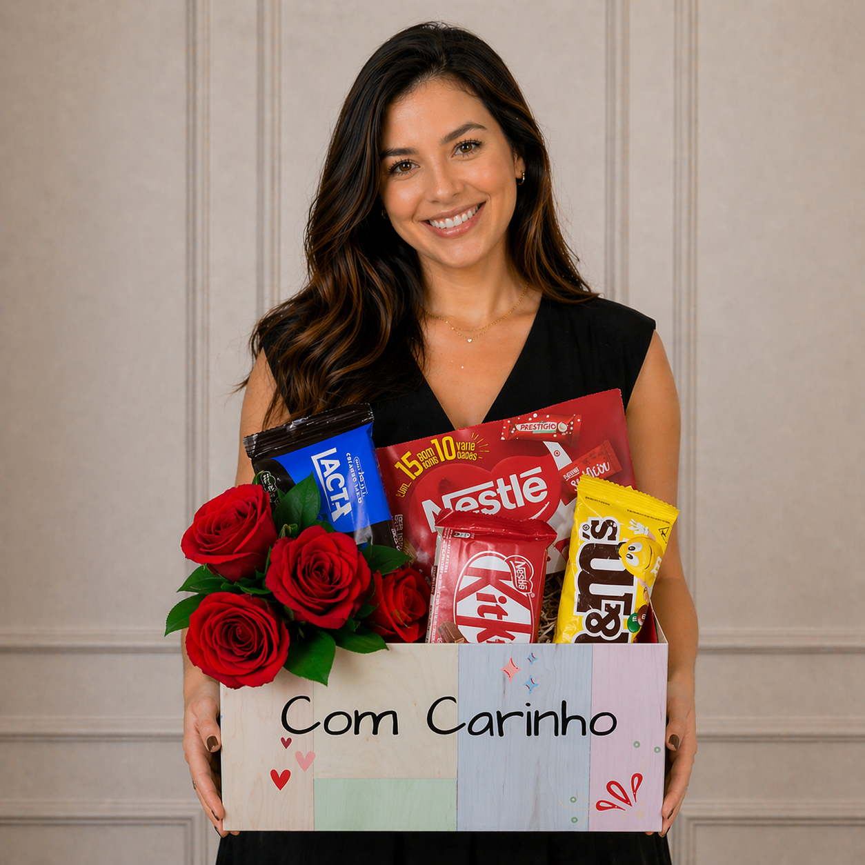 Mimo com Chocolates e Rosas