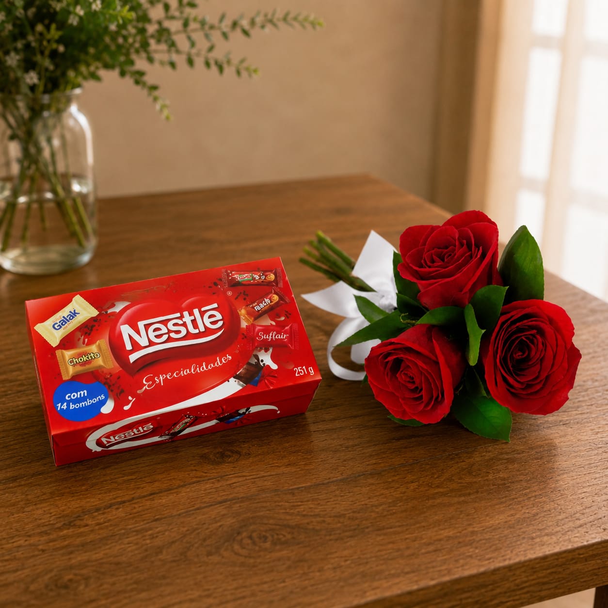 Chocolates com Rosas